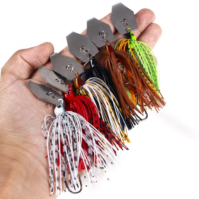 Fishing Lure Spinner - 6 Pcs/Set Chatterbait Fishing Lures Kit
