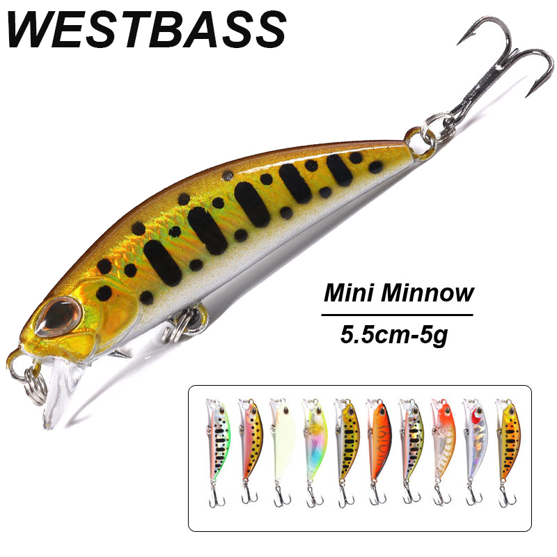 WESTBASS 1PX Micro Minnow Lure - Fishing Lure Crankbait 评论和价格