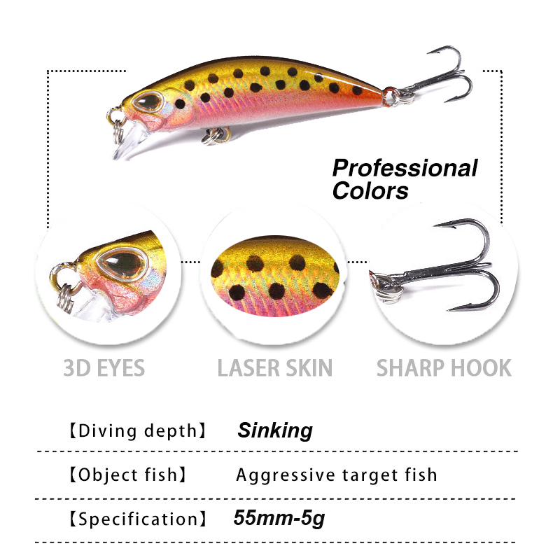 WESTBASS 1PX Micro Minnow Lure - Fishing Lure Crankbait 评论和价格