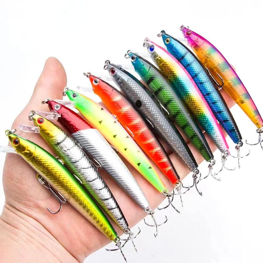 10PCS Jerkbait Minnow Swimbait - Fishing Lure Crankbait 评论和价格