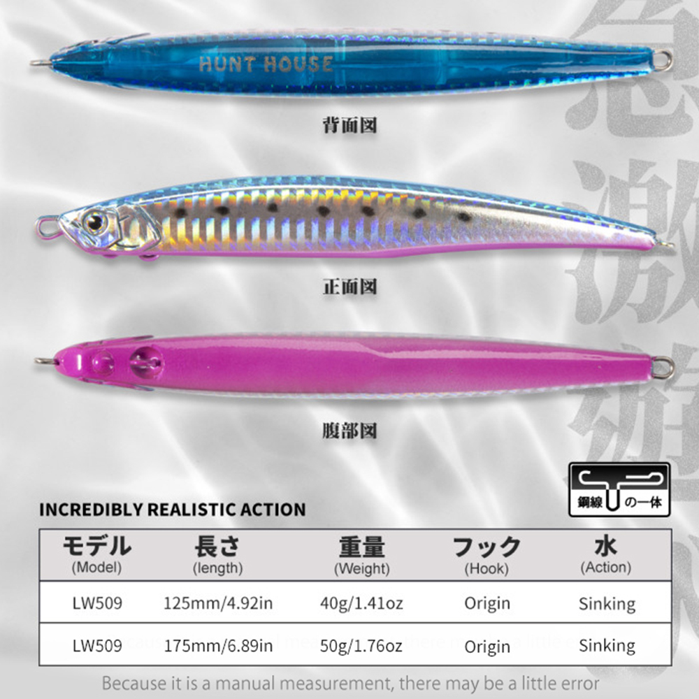 Hunthouse Jerk Press Bait Sink - Fishing Lure Jerkbait 评论和价格