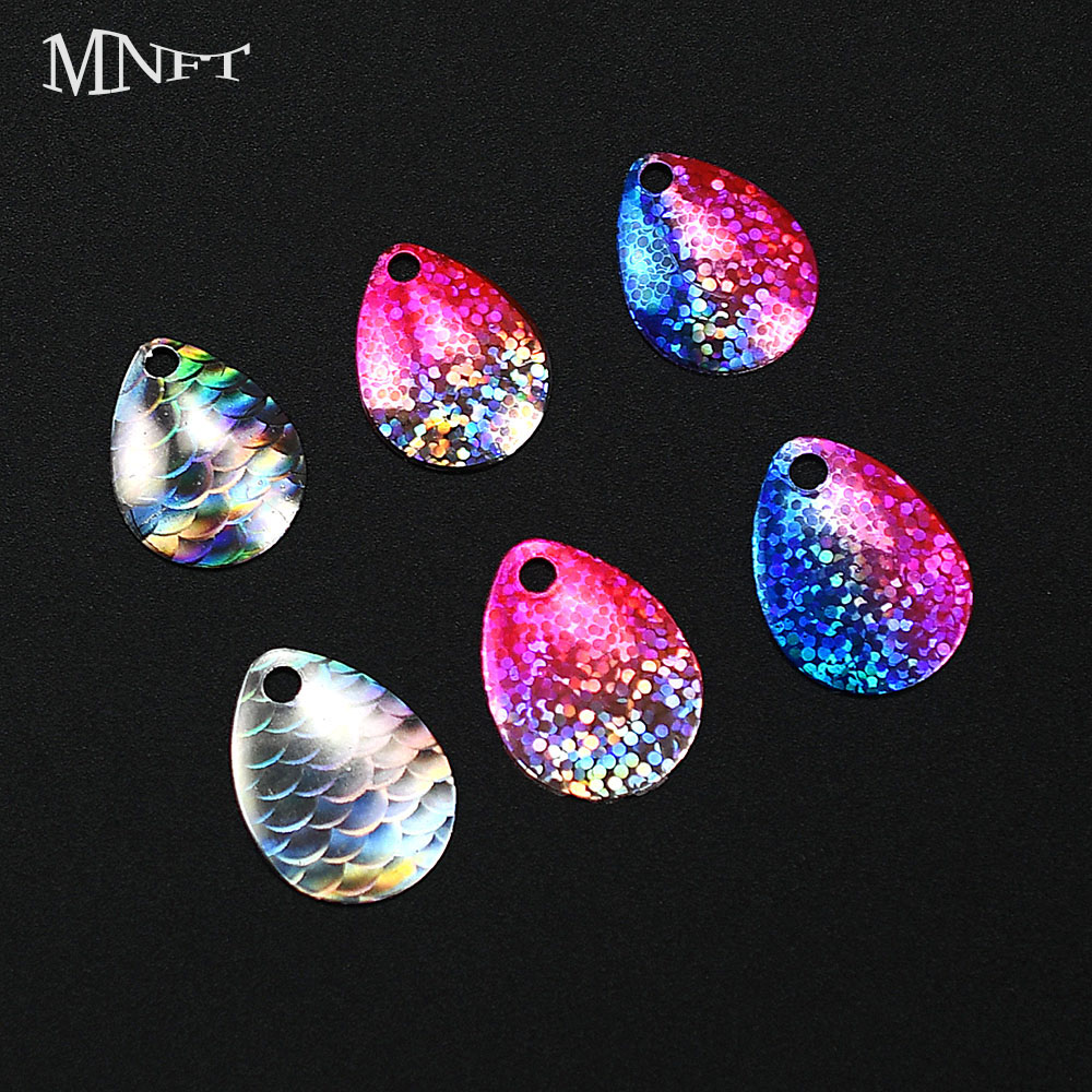6Pcs Iridescent Fish Scale Spo - Fishing Lure Blade Bait 评论和价格