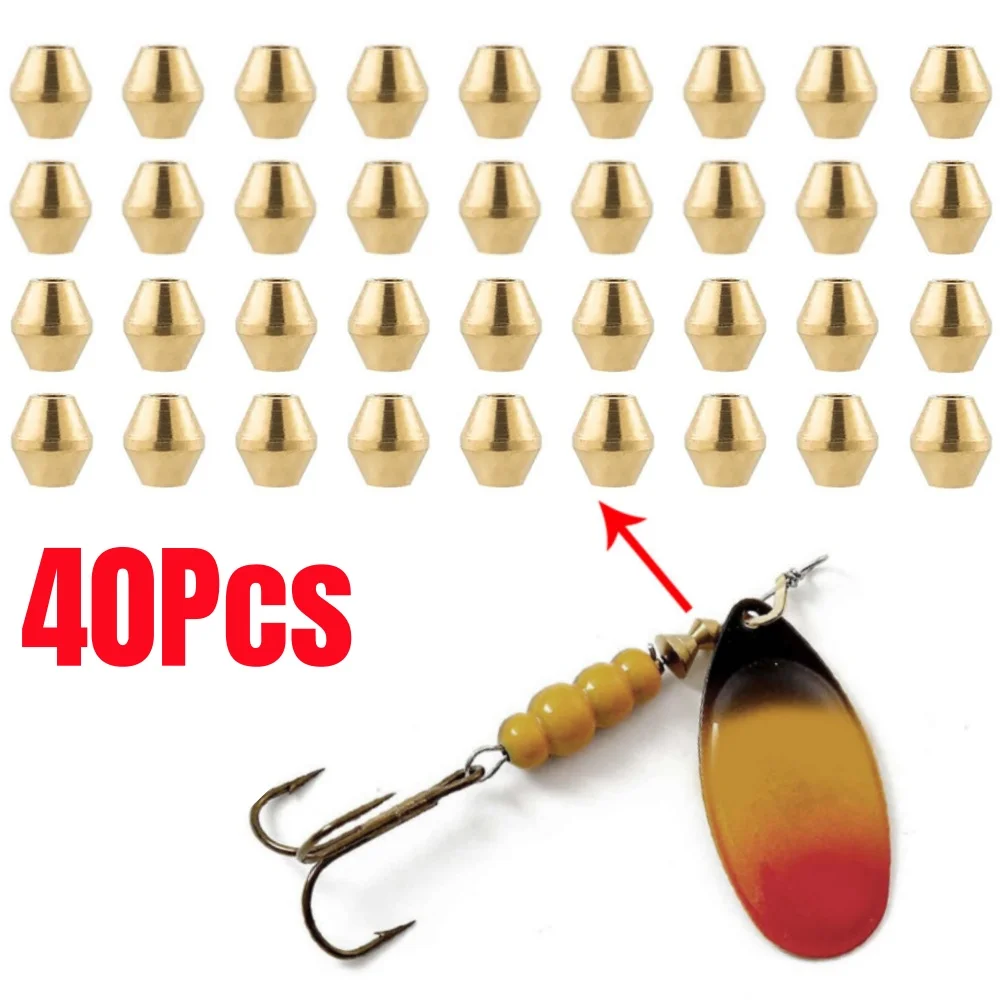 40pcs DIY Lure Brass Fishing B - Fishing Lure Spinner 评论和价格