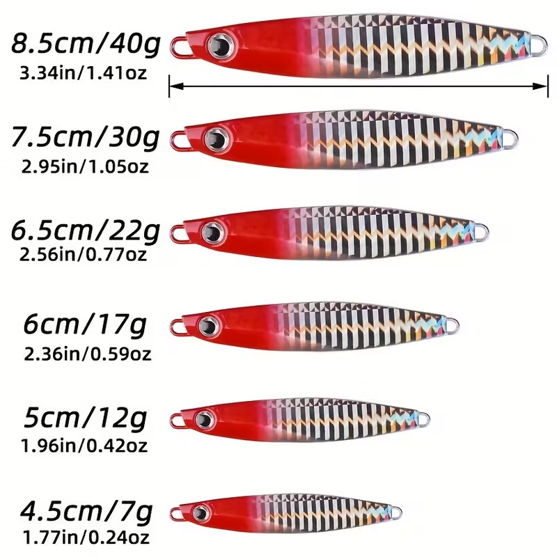 12pcs Fishing Metal Lures Jig  - Fishing Lure Blade Bait 评论和价格