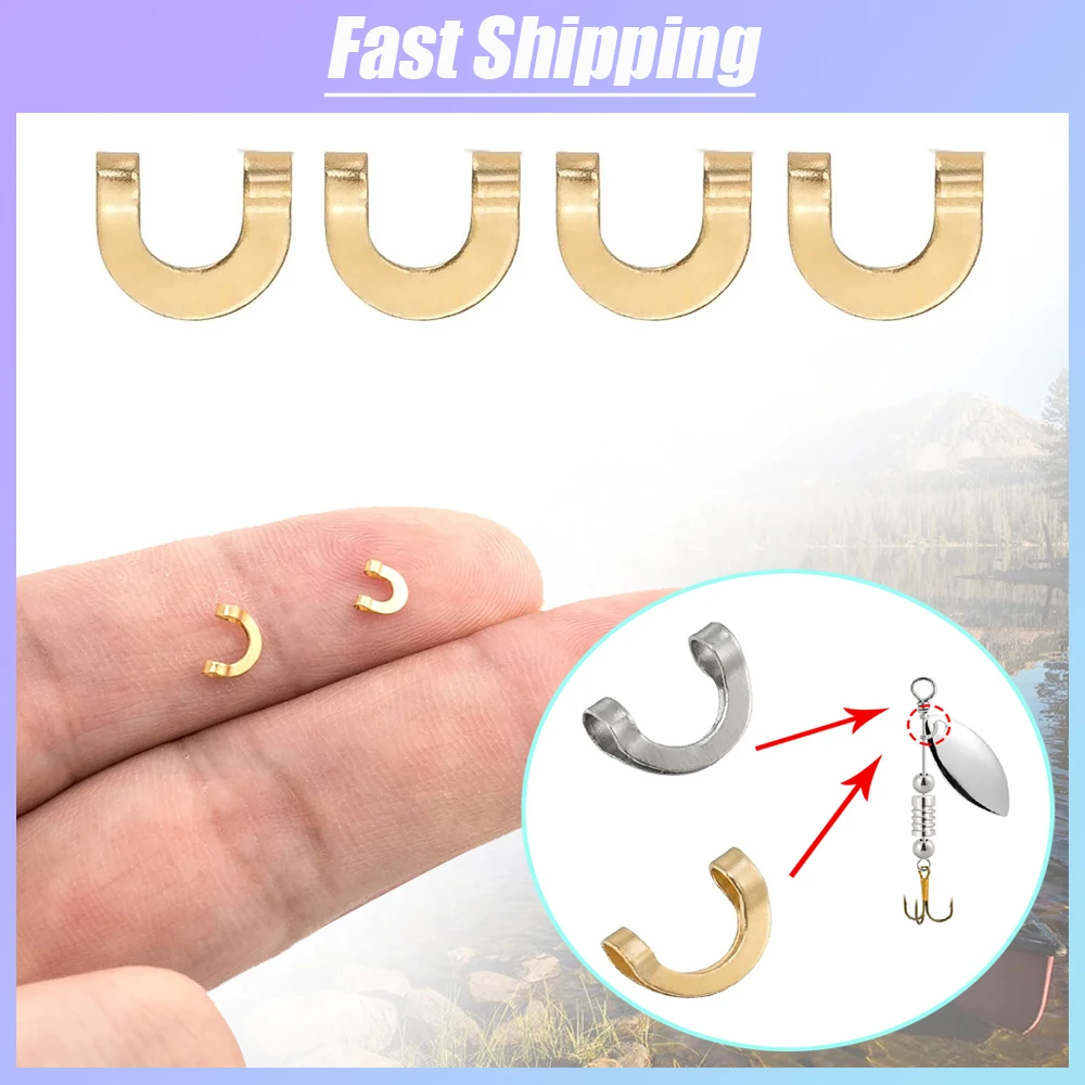100pcs Fishing U Shaped Fixed  - Fishing Lure Spinner 评论和价格